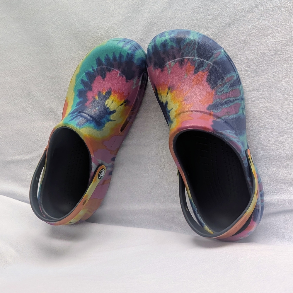 Tie-Dyed Crocs Unisex Men's 10 Or Women's 12 - Picture 6 of 13